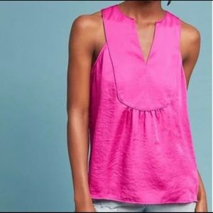 Maeve Anthropologie Pink Weekend Getaway V-Neck Tank